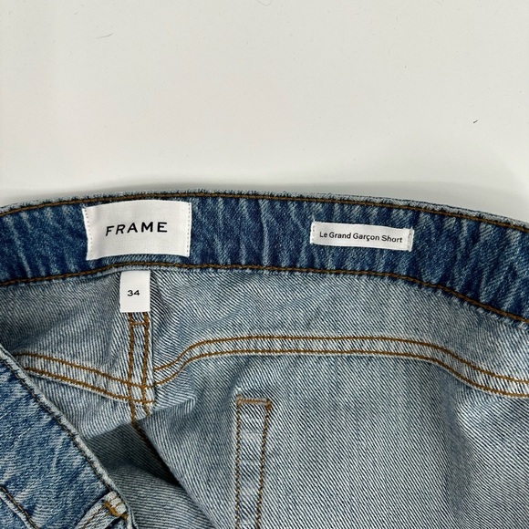 Frame Le Grand Garcon Short Raw Jean Shorts NWOT - Picture 5 of 5